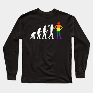 LGBTQ social evolution ascent of humankind Long Sleeve T-Shirt